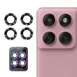 For Motorola Edge 60 Fusion ENKAY Hat-Prince 9H Rear Camera Lens Aluminium Alloy Tempered Glass Film(Black)