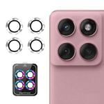 For Motorola Edge 60 Fusion ENKAY Hat-Prince 9H Rear Camera Lens Aluminium Alloy Tempered Glass Film(Silver)