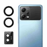 For Xiaomi Poco X5 ENKAY Hat-Prince 9H Rear Camera Lens Aluminium Alloy Tempered Glass Film(Black)