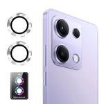 For Redmi Note 14S ENKAY Hat-Prince 9H Rear Camera Lens Aluminium Alloy Tempered Glass Film(Silver)