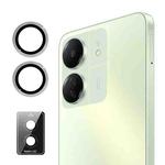 For Xiaomi Redmi 13C ENKAY Hat-Prince 9H Rear Camera Lens Aluminium Alloy Tempered Glass Film(Silver)