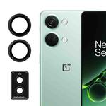 For OnePlus Nord 3 ENKAY Hat-Prince 9H Rear Camera Lens Aluminium Alloy Tempered Glass Film(Black)