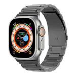 For Apple Watch Series 8 45mm I-Shaped Titanium Watch Band(Black)