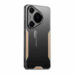 For Huawei Pura 70 Pro Blade Series TPU Hybrid Metal Phone Case(Gold)