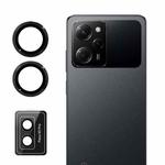 For Xiaomi Poco X5 Pro ENKAY Hat-Prince 9H Rear Camera Lens Aluminium Alloy Tempered Glass Film(Black)