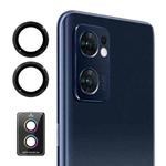 For OPPO Find X5 Lite ENKAY Hat-Prince 9H Rear Camera Lens Aluminium Alloy Tempered Glass Film(Black)