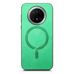 For Huawei Mate 70 Pro Solid Color Retro Magsafe PU Back Cover Phone Case(Green)