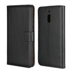 Leather Horizontal Flip Holster for Nokia 2.1 , with Magnetic Clasp and Bracket and Card Slot and Wallet(Black)