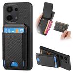 For Xiaomi Redmi Note 13 Pro 4G Carbon Fiber Vertical Flip Wallet Stand Phone Case(Black)