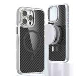 For iPhone 13 Pro Max Magsafe Dual-Color Carbon Fiber Phone Case(Grey)