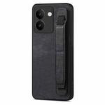 For vivo S17 / S17 Pro / V29 Retro Wristband Holder Leather Back Phone Case(Black)