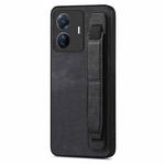 For vivo S16e / V27e Retro Wristband Holder Leather Back Phone Case(Black)