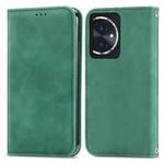 For Honor 100 Retro Skin Feel Magnetic Flip Leather Phone Case(Green)