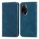 For Honor 100 Pro Retro Skin Feel Magnetic Flip Leather Phone Case(Blue)