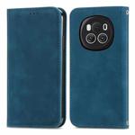 For Honor Magic6 Retro Skin Feel Magnetic Flip Leather Phone Case(Blue)