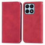 For Honor X8b Retro Skin Feel Magnetic Flip Leather Phone Case(Red)