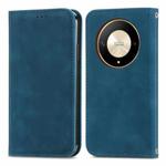 For Honor X9b Retro Skin Feel Magnetic Flip Leather Phone Case(Blue)