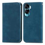 For Honor X50i Retro Skin Feel Magnetic Flip Leather Phone Case(Blue)