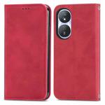 For Honor Play 50 Plus Retro Skin Feel Magnetic Flip Leather Phone Case(Red)