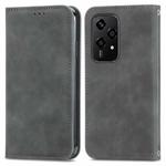 For Honor 200 Lite Global Retro Skin Feel Magnetic Flip Leather Phone Case(Grey)