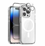 For iPhone 14 Pro Max NORTHJO 3 in 1 Magsafe Clear Phone Case with Screen Film + Rear Lens Film