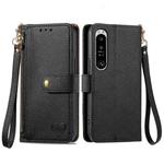 For Sony Xperia 1 IV Love Zipper Lanyard Leather Phone Case(Black)