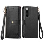 For Sony Xperia 5 IV Love Zipper Lanyard Leather Phone Case(Black)