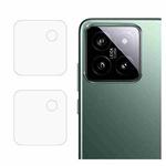 For Xiaomi 14 2pcs ENKAY Hat-Prince 9H Rear Camera Lens Tempered Glass Film(Transparent)