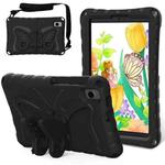 For Samsung Galaxy Tab A9 X110 Butterfly Bracket EVA Shockproof Tablet Case(Black)