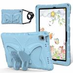 For Samsung Galaxy Tab A9+ X210/X216 Butterfly Bracket EVA Shockproof Tablet Case(Light Blue)