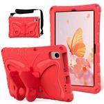 For Samsung Galaxy Tab S6 Lite 10.4 P620 Butterfly Bracket EVA Shockproof Tablet Case(Red)