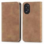 For OPPO A38 Retro Skin Feel Magnetic Flip Leather Phone Case(Brown)
