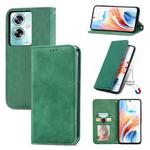 For OPPO A79  5G Retro Skin Feel Magnetic Flip Leather Phone Case(Green)