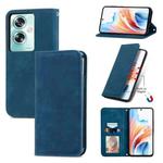For OPPO A2  5G Retro Skin Feel Magnetic Flip Leather Phone Case(Blue)