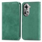 For OPPO Reno11 5G EU Retro Skin Feel Magnetic Flip Leather Phone Case(Green)