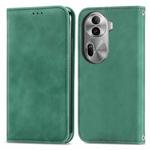 For OPPO Reno11 Pro 5G EU Retro Skin Feel Magnetic Flip Leather Phone Case(Green)