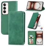 For OPPO Reno12 Pro Global Retro Skin Feel Magnetic Flip Leather Phone Case(Green)