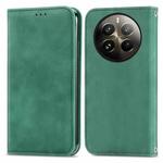For  Realme 12 Pro Retro Skin Feel Magnetic Flip Leather Phone Case(Green)