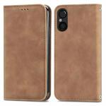 For Sony Xperia 5 V Retro Skin Feel Magnetic Flip Leather Phone Case(Brown)