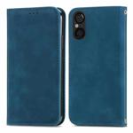 For Sony Xperia 5 V Retro Skin Feel Magnetic Flip Leather Phone Case(Blue)