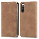 For Sony Xperia 10 V Retro Skin Feel Magnetic Flip Leather Phone Case(Brown)