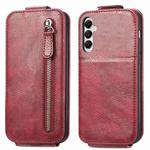 For Samsung Galaxy A05s Zipper Wallet Vertical Flip Leather Phone Case(Red)