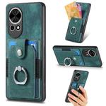 For Huawei Nova 13 Pro Retro Skin-feel Ring Card Wallet Phone Case(Green)