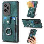 For Honor 200 Lite Global Retro Skin-feel Ring Card Wallet Phone Case(Green)