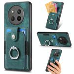 For Honor X60 Pro Retro Skin-feel Ring Card Wallet Phone Case(Green)
