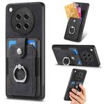 For OPPO Find X8s Retro Skin-feel Ring Card Wallet Phone Case(Black)