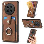 For OPPO Find X8s Retro Skin-feel Ring Card Wallet Phone Case(Brown)