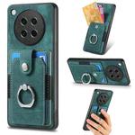 For OPPO Find X8s Retro Skin-feel Ring Card Wallet Phone Case(Green)