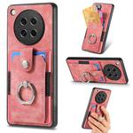 For OPPO Find X8s Retro Skin-feel Ring Card Wallet Phone Case(Pink)