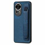 For Huawei Nova 13 Retro Wristband Holder Leather Back Phone Case(Blue)